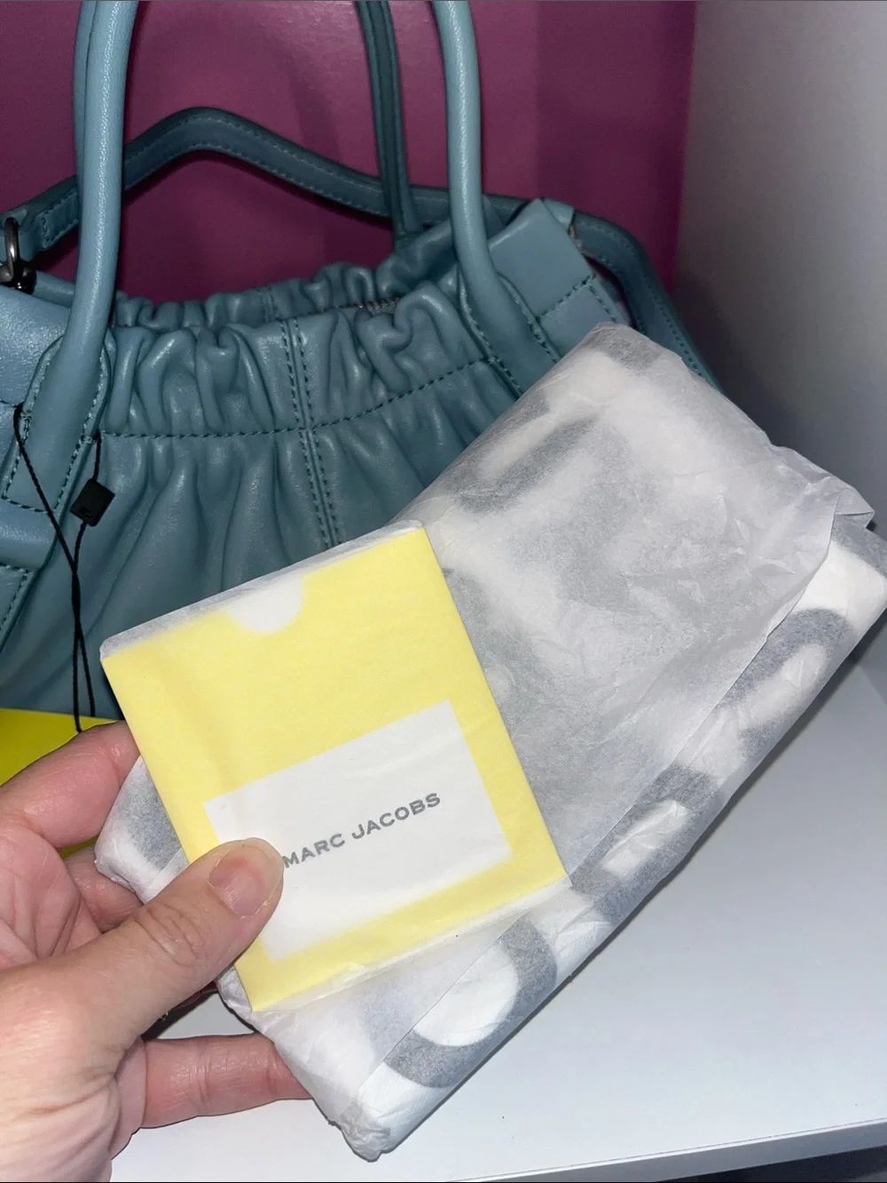 Marc Jacobs NWT! Cristina Small Leather Satchel in Sky Blue